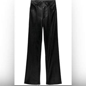 Zara faux leather flared pants